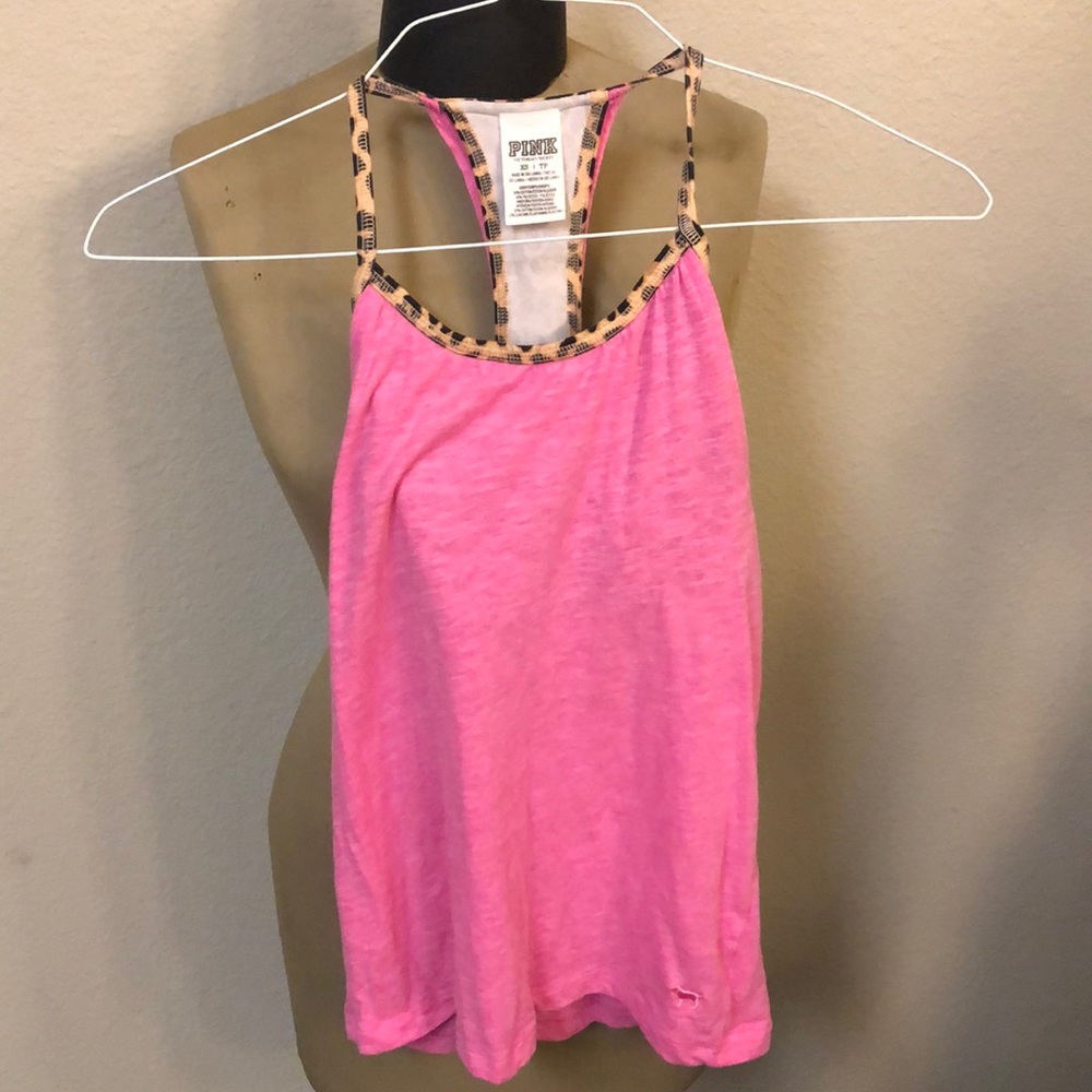Pink and leopard tank